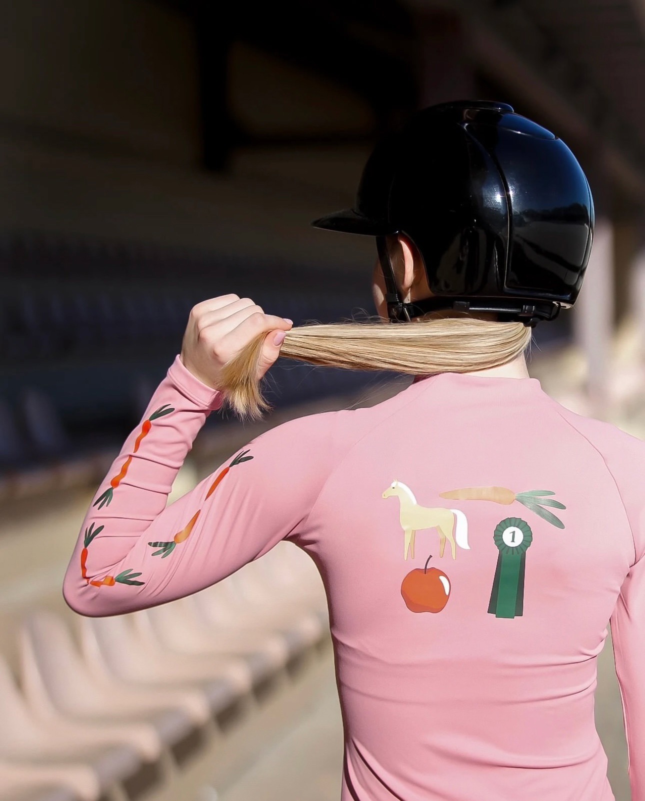 Лонгслив детский розовый с морковкой