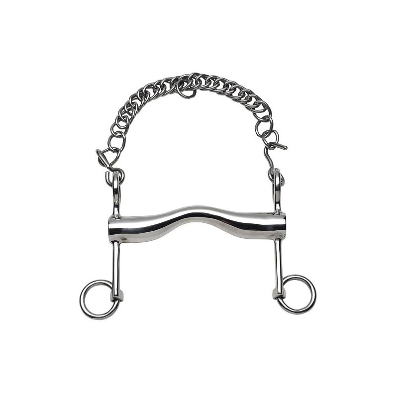 Мундштук дутый/полый, лёгкий, рычаг 5,0 см, грызло 23 мм.