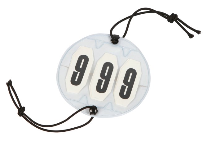 Номерки для соревнований, 3 окошка (пара)