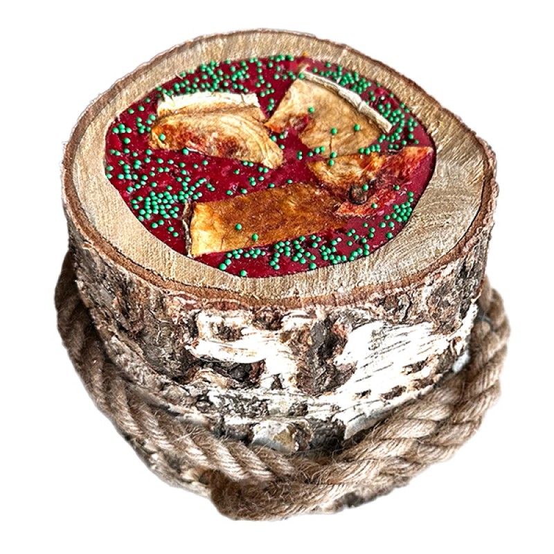 Коньфета ГРЫЗУНЕЦ - ЛИЗУНЕЦ в бревне на веревочке, вес лизунца от 1,1 кг., вес с бревном от 2,5 кг.