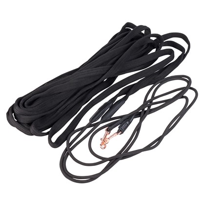 Корда двойная нейлон/шнур на карабинах роз.золото, 14,8 м