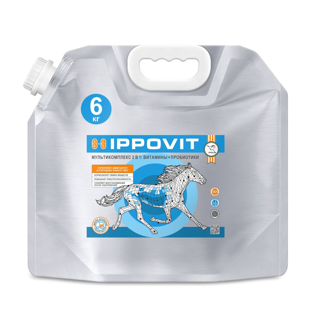 ИППОВИТ – МУЛЬТИВИТАМИННЫЙ КОМПЛЕКС + ПРОБИОТИЧЕСКИЙ МУЛЬТИКОМПЛЕКС ( 6 кг.)