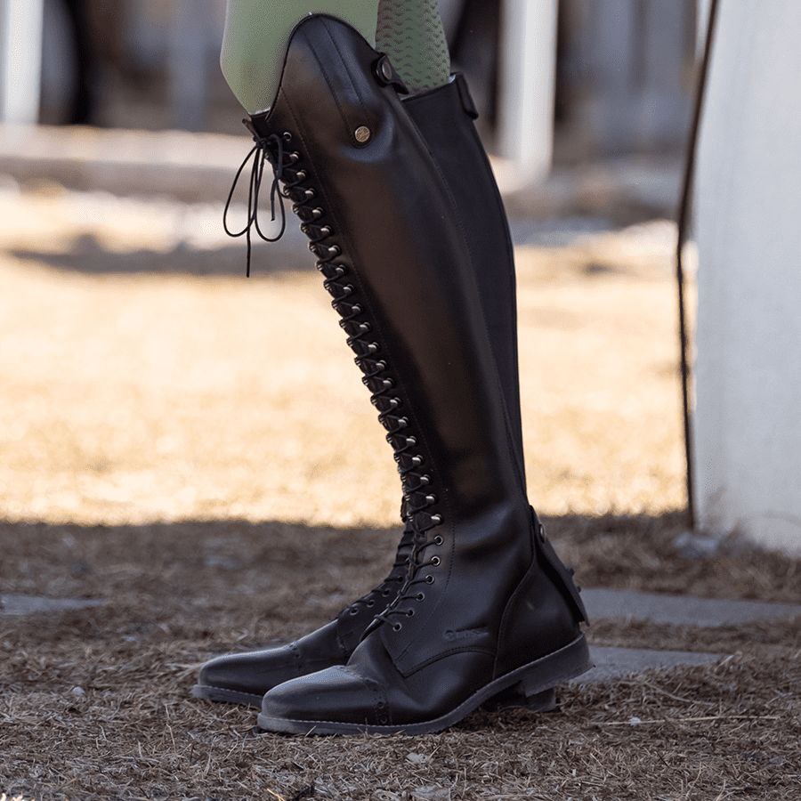 Сапоги для конного спорта зимние, со шнуровкой Laval pure wool BUSSE, Чёрные (40)