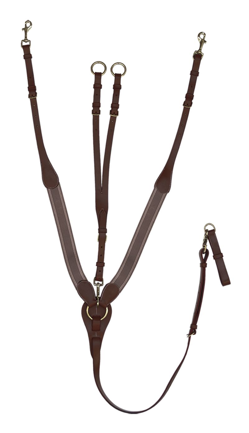 Подперсье для лошади с резинками и натуральным мехом на груди DASLO