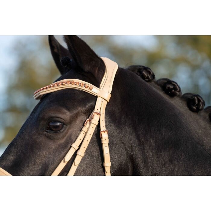 Уздечка Элегантная HKM, бежевая