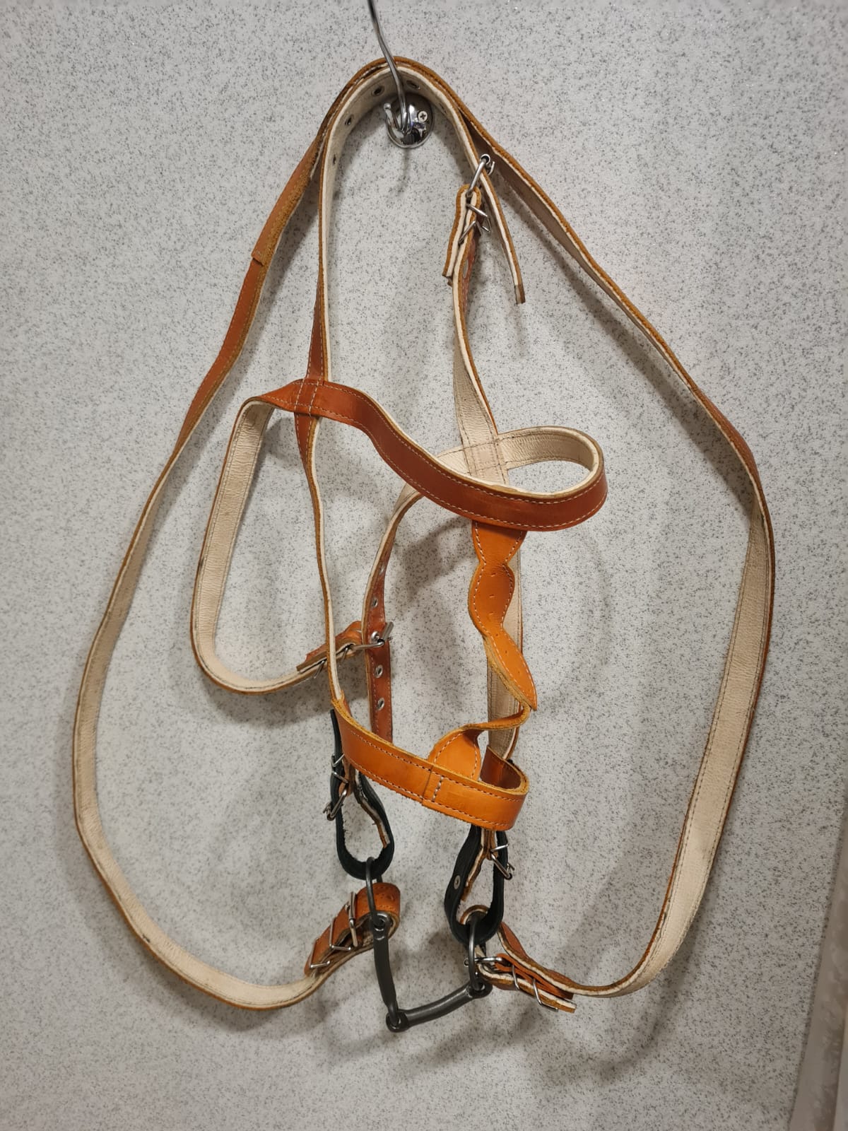Узда с/х кожа+сыромять