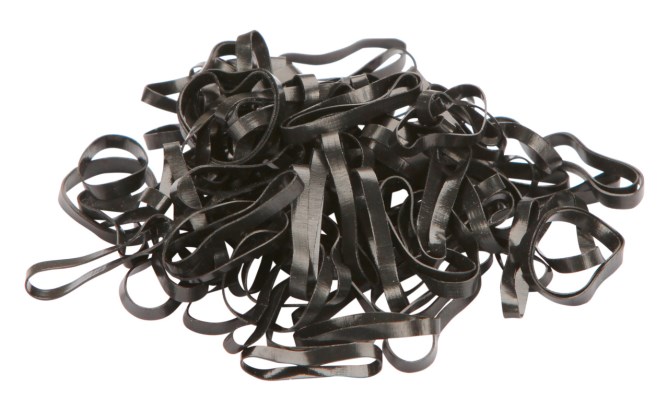 Резиночки для гривы силиконовые (Чёрный, 500 шт)