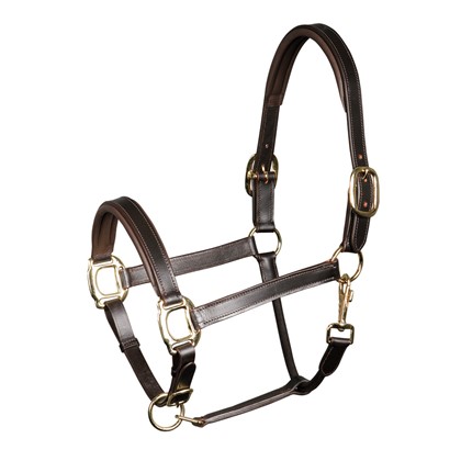 Недоуздок кожаный для лошади Harry's Horse, цвет черный.