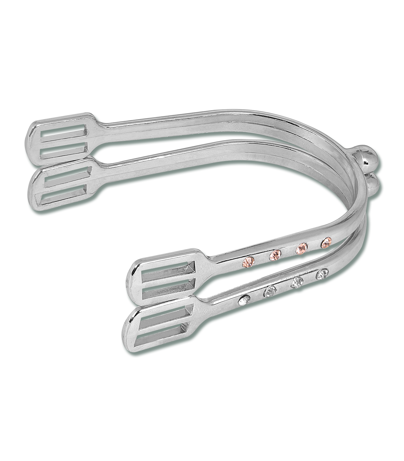 Шпоры капля, с розовыми стразами и тренчиками