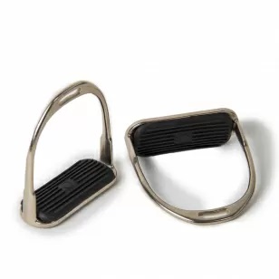 Стремена "EQUIMAN" из нержавеющей стали с резиновыми вставками