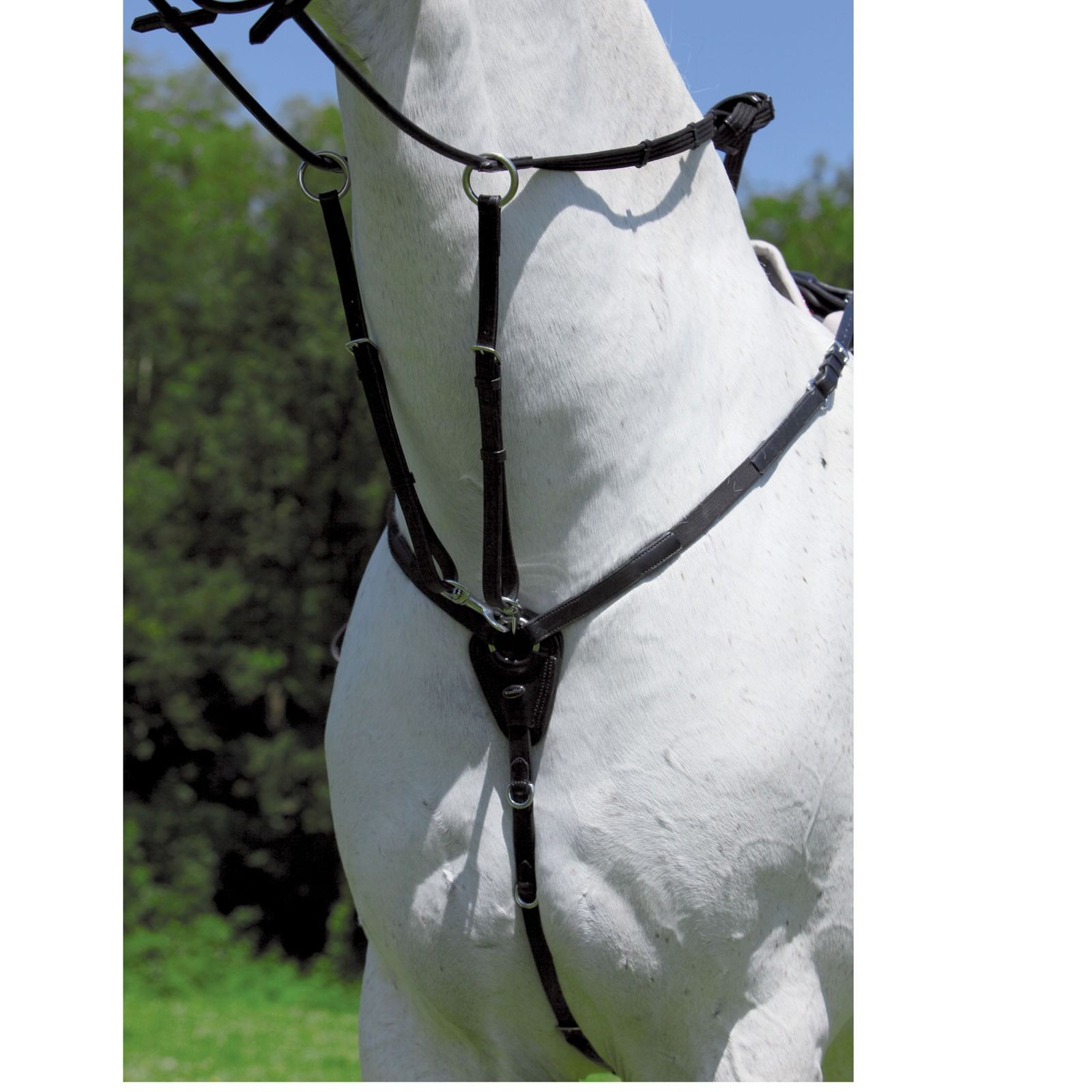 Подперсье классическое кожаное с резинкой Waldhausen X-Line, черный, Full