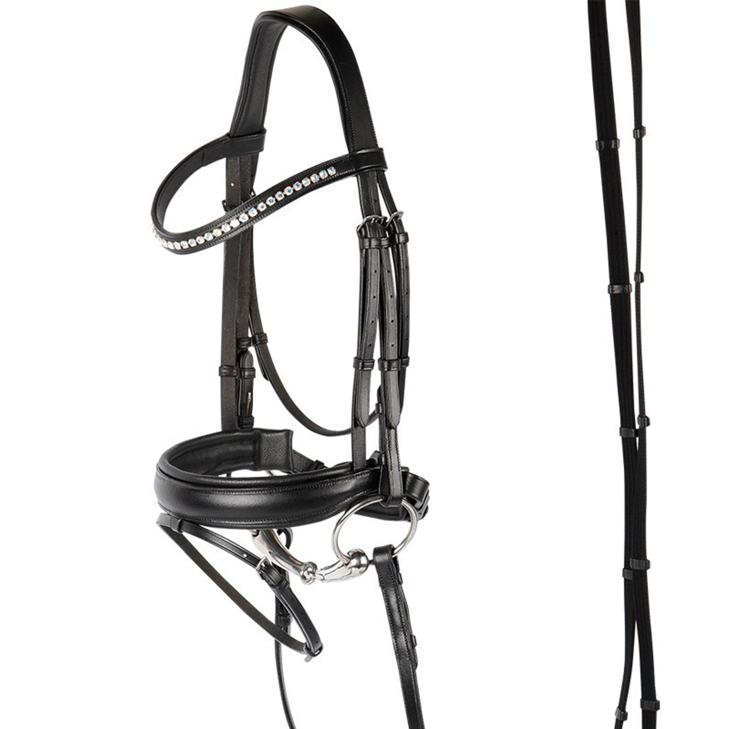 Уздечка с широким капсюлем и кристаллами Allegro от Harry's Horse