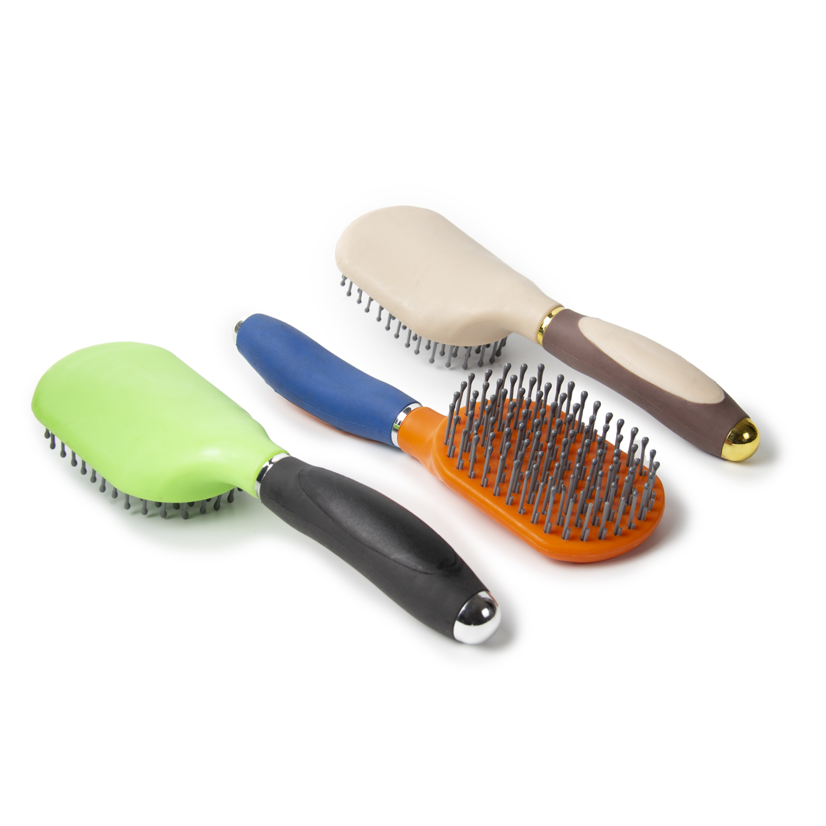 Расческа для гривы и хвоста с прорезиненной ручкой (Цветв в ассортименте)