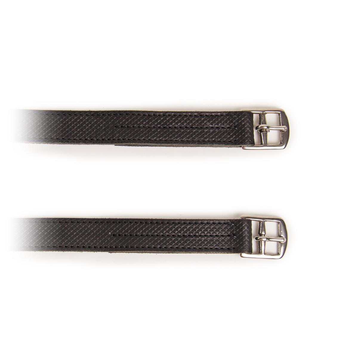 Путлища кожаные с тиснением TAYGA, чёрные, 145 см