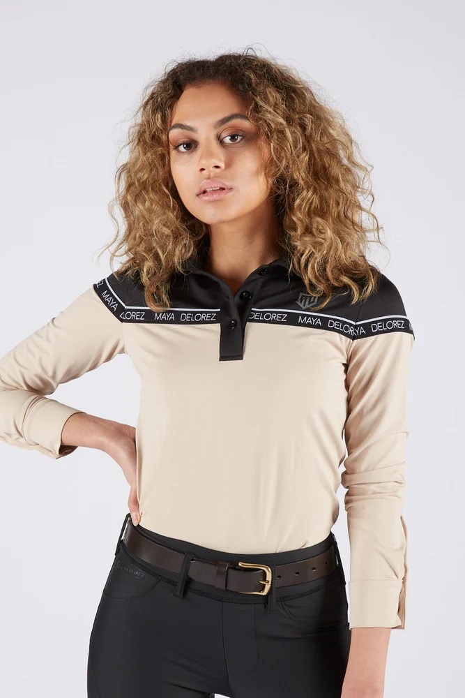 Рубашка "MAYA DELOREZ" Черно-бежевая (М)
