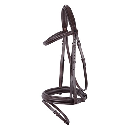 Уздечка с анатомическим затылочным и белой подложкой (PONY)