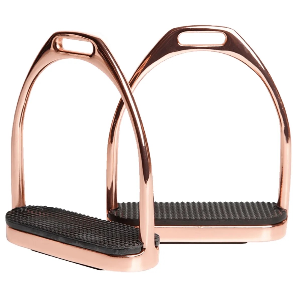 Стремена с резиновыми вставками (розовое золото)