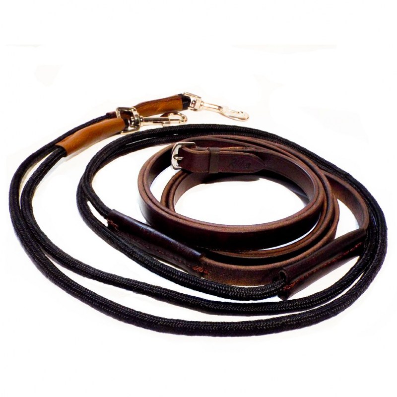 Повод скользящий комбинированный с петлёй / шрунт