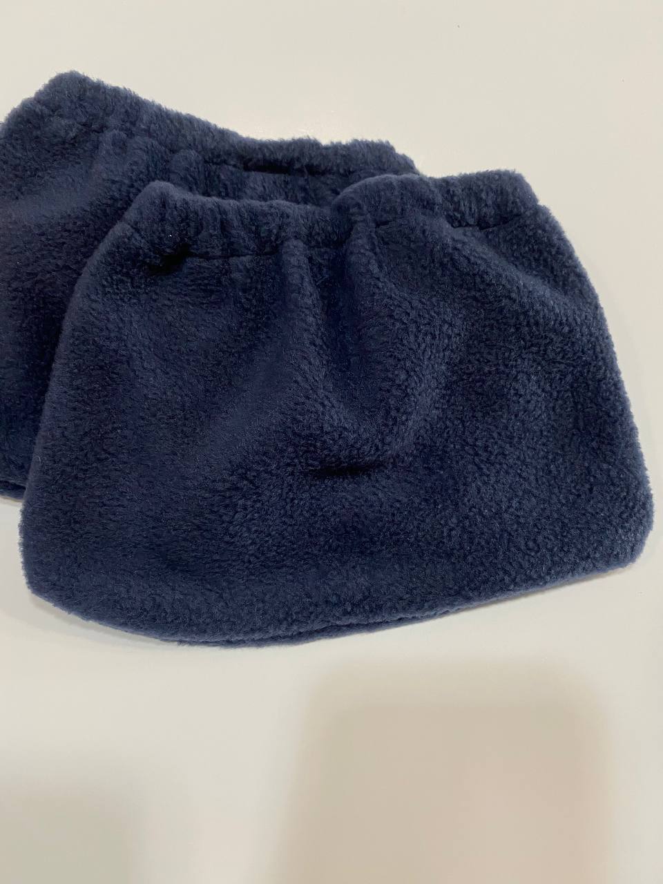 Флисовые чехлы на стремена, в комплекте 2 шт, цвет темно-синий.